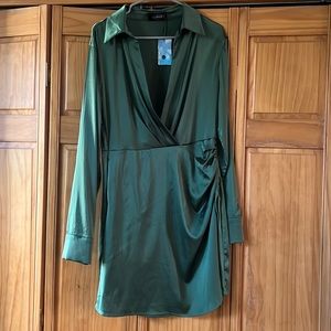 NWT Cider Green Silk Dress